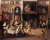 Supper At The House Of Burgomaster Rockox - 弗朗斯·小弗兰肯